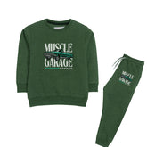 MUSCLE GARAGE JUNIOR BOY ARMY COLOR TRACK SUIT