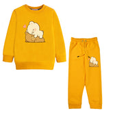 MILK & MOCHA MUSTERED COLOR GIRLS TRACK SUIT