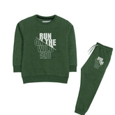 RUN ON THE WILD SIDE JUNIOR BOY ARMY COLOR TRACK SUIT