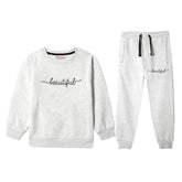 BEAUTIFUL JUNIOR GIRLS OATMEAL COLOR TRACK SUIT