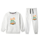 HELLO SUNSHINE JUNIOR BOY OATMEAL COLOR TRACK SUIT