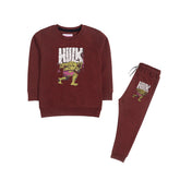 HULK JUNIOR BOY BURGUNDY FLEESE TRACK SUIT