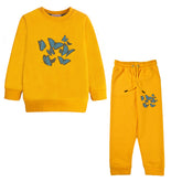 MUSTERED BUTTERFLY GIRLS FLEECE TRACK SUIT