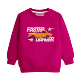FASTER DANGER RED COLOR BOYS LONG SLEEVE SWEAT-SHIRT