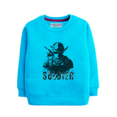 SOLDIER SKY BLUE COLOR BOYS TERYY FABRIC SWEAT-SHIRT