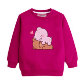 MILK & MOCHA RED GIRLS LONG SLEEVE SWEAT-SHIRT