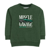 MUSCLE GARAGE SWEAT-SHIRT ARMY COLOR