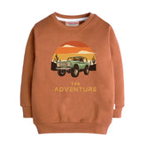 THE ADVENTURE LIGHT BROWN COLOR BOYS LONG SLEEVE SWEAT-SHIRT