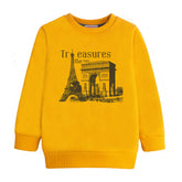 TREASURE PRINTED FLEECE MUSTERED SWEATSHIRT