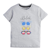 GREY PRINTED CHILLIUM GIRLS T.SHIRT