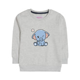 BABY ELEPHANT GIRLS OATMEAL SHADE FLEECE SWEAT-SHIRT