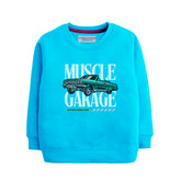 MUSCLE GARAGE SKY BLUE COLOR BOYS TERYY FABRIC SWEAT-SHIRT