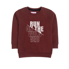 RUN ON THE WILD SIDE JUNIOR BOY BURGUNDY FLEESE TRACK SUIT