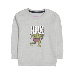 HULK OATMEAL BOYS LONG SLEEVE SWEAT-SHIRT