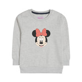 MINNIE GIRLS OATMEAL SHADE FLEECE SWEAT-SHIRT
