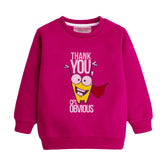 THANK YOU RED COLOR BOYS LONG SLEEVE SWEAT-SHIRT