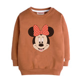MINNIE LIGHT BROWN GIRLS LONG SLEEVE SWEAT-SHIRT