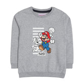 SUPER MARIO GREY HEADER BOYS SWEAT-SHIRT