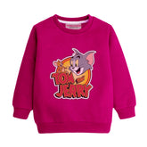 TOM & JERRY RED GIRLS LONG SLEEVE SWEAT-SHIRT