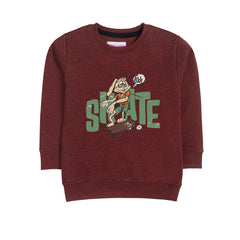 SKATE JUNIOR BOY BURGUNDY COLOR FLEECE TRACK SUIT