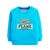 PLANE SKY BLUE COLOR BOYS TERYY FABRIC SWEAT-SHIRT