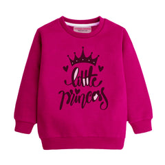 LITTLE PRINCESS RED GIRLS LONG SLEEVE SWEAT-SHIRT