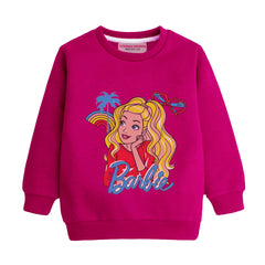 BARBIE RED GIRLS LONG SLEEVE SWEAT-SHIRT