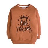 LITTLE PRINCESS LIGHT BROWN GIRLS LONG SLEEVE SWEAT-SHIRT