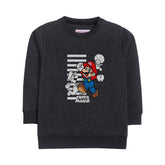 SUPER MARIO CHARCOAL BOYS LONG SLEEVE SWEAT-SHIRT