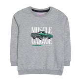 MUSCLE GARAGE GREY HEADER BOYS SWEAT-SHIRT