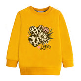 LOVE GIRLS ORANGE SHADE FLEECE SWEAT-SHIRT