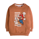 SUPER MARIO LIGHT BROWN COLOR BOYS LONG SLEEVE SWEAT-SHIRT