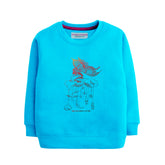 GIRLS SKY BLUE SHADE TERYY FABRIC SWEAT-SHIRT