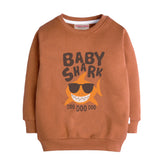 BABY SHARK LIGHT BROWN COLOR BOYS LONG SLEEVE SWEAT-SHIRT
