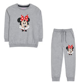 MINNIE JUNIOR GIRLS GREY HEADER COLOR TRACK SUIT