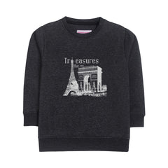 TREASURES CHARCOAL BOYS LONG SLEEVE SWEAT-SHIRT