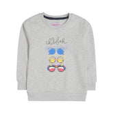 CHILLUM GIRLS OATMEAL SHADE FLEECE SWEAT-SHIRT