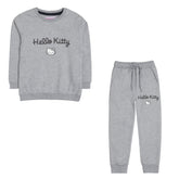 HELLO KITTY JUNIOR GIRLS GREY HEADER COLOR TRACK SUIT