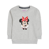 MINNIE GIRLS OATMEAL SHADE FLEECE SWEAT-SHIRT