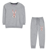 BUNNY JUNIOR GIRLS GREY HEADER COLOR TRACK SUIT