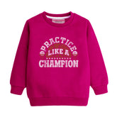 CHAMPION RED COLOR BOYS LONG SLEEVE SWEAT-SHIRT