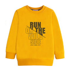 RUN ON THE WILD SIDE FLEECE MUSTERED SWEATSHIRT