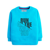 RUN ON THE WILD SIDE SKY BLUE COLOR BOYS TERYY FABRIC SWEAT-SHIRT