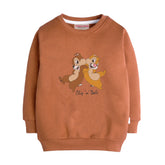 CHIP & DALE LIGHT BROWN GIRLS LONG SLEEVE SWEAT-SHIRT