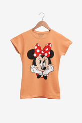 MINNIE JUNIOR ORANGE COLOR GIRLS T.SHIRT