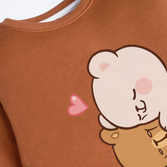 MILK & MOCHA LIGHT BROWN GIRLS LONG SLEEVE SWEAT-SHIRT