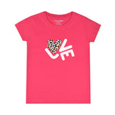 PARADISE PINK PRINTED LOVE JUNIOR GIRLS T.SHIRT