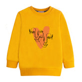 HEART GIRLS ORANGE SHADE FLEECE SWEAT-SHIRT