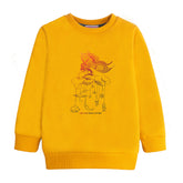 GIRLS ORANGE SHADE HEART FLEECE SWEAT SHIRT