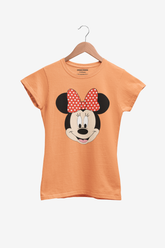 MINNIE JUNIOR ORANGE COLOR GIRLS T.SHIRT